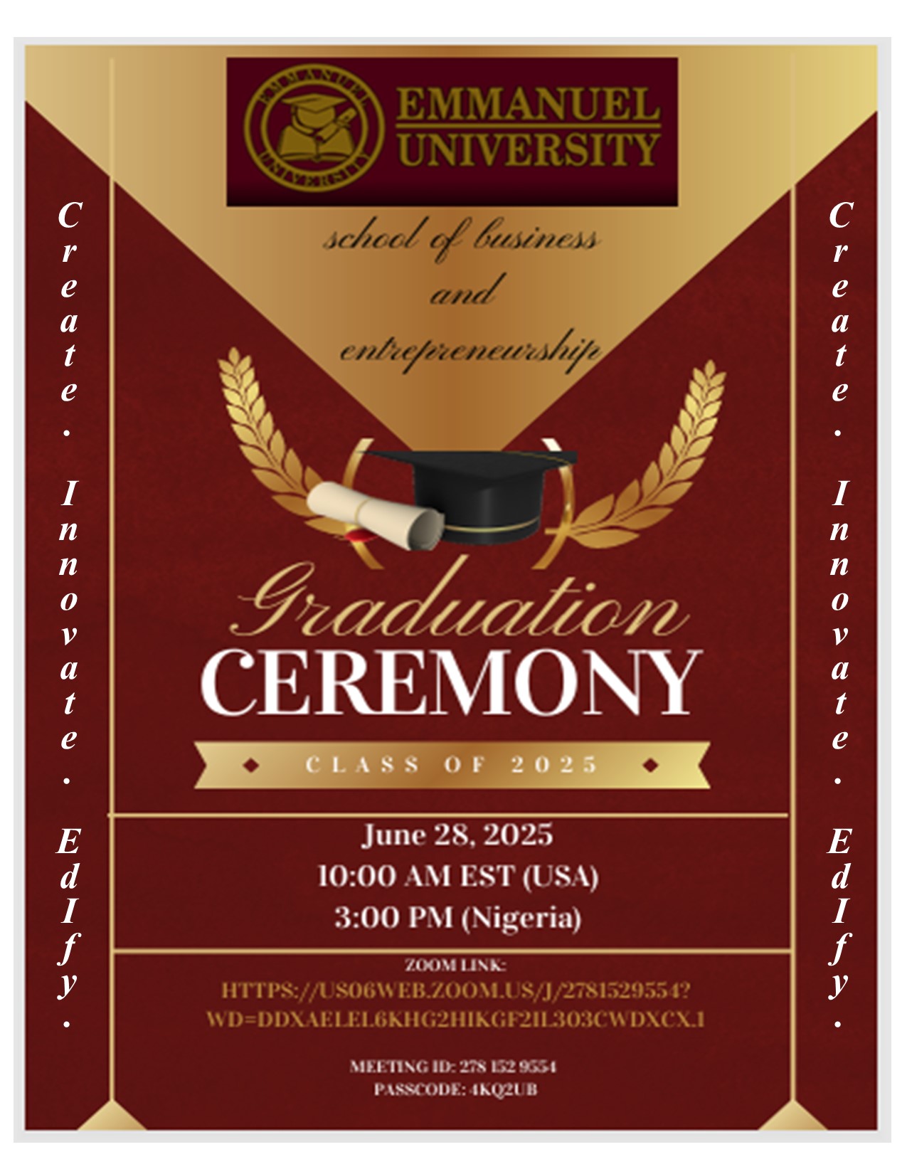 2025 Graduation Flyer